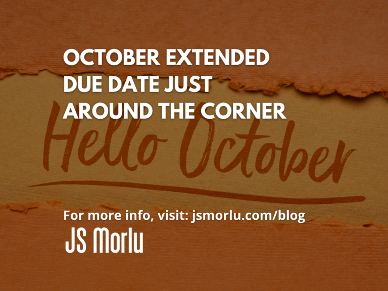 Paper says 'hello october' - October extended due date.