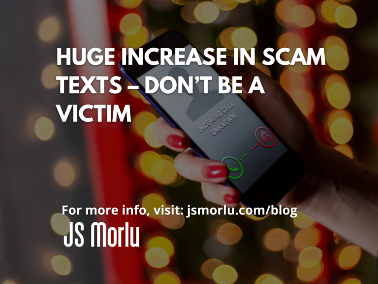 Image depicting a smartphone with an incoming call from an unknown caller - Scam texts.