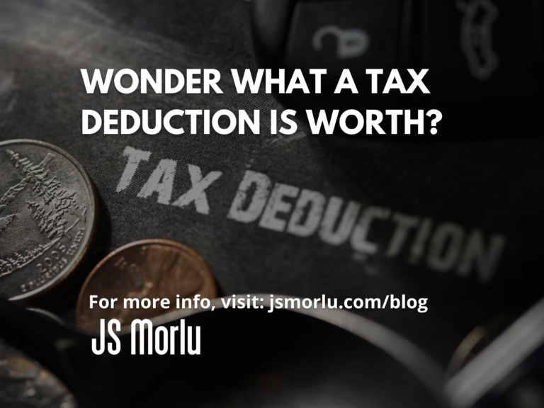Image of the words 'tax deduction' written.