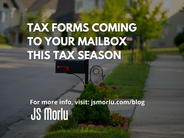 Image of a closed black mailbox door - Tax Forms.