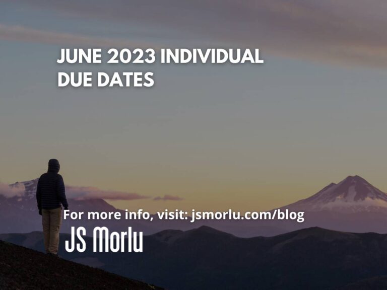 June 2023 Individual Due Date