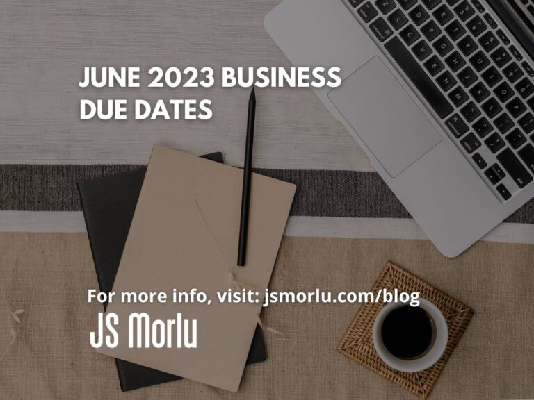 June 2023 Business Due Dates