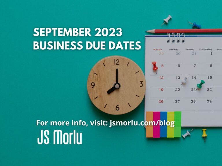 Fall is here! Time to get organized with this September 2023 calendar and clock - business due date.