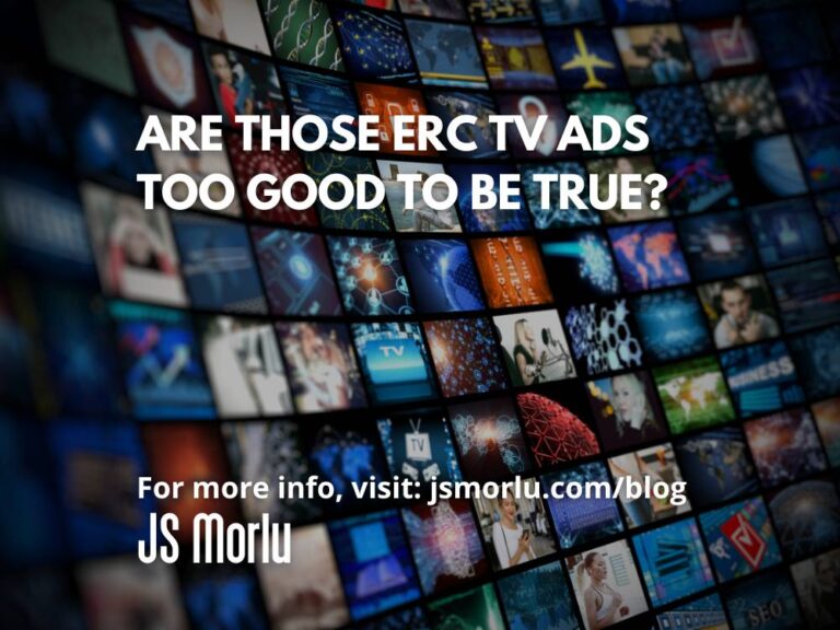 Image depicting a grid of numerous television advertisements displayed on screens - ERC TV ads.