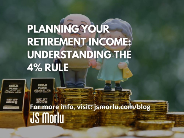 A senior couple miniature statue stands on a gold coin amidst a green background - Retirement Income.