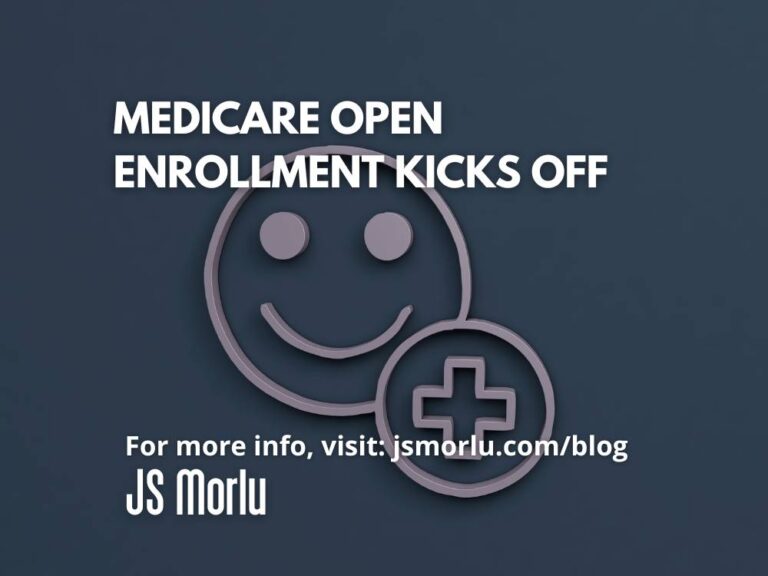 A logo for a healthcare company - Medicare Open Enrollment October