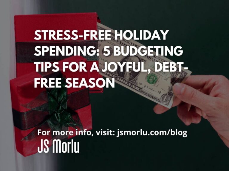 A hand holding a dollar bill - Holiday Budgeting