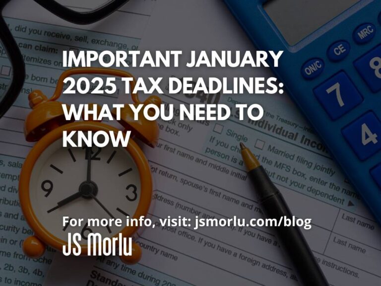 January 2025 tax deadlines