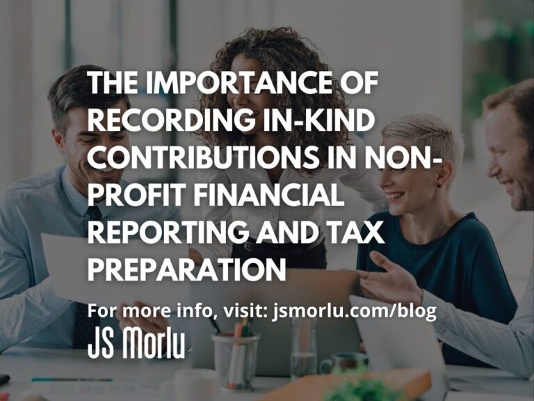 The Importance of Recording In-Kind Contributions in Non-Profit Financial Reporting and Tax Preparation