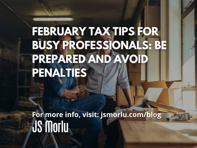 Smiling man and woman, business partners in an online store warehouse, stand together, looking at the camera with confidence and camaraderie - February Tax Tips.