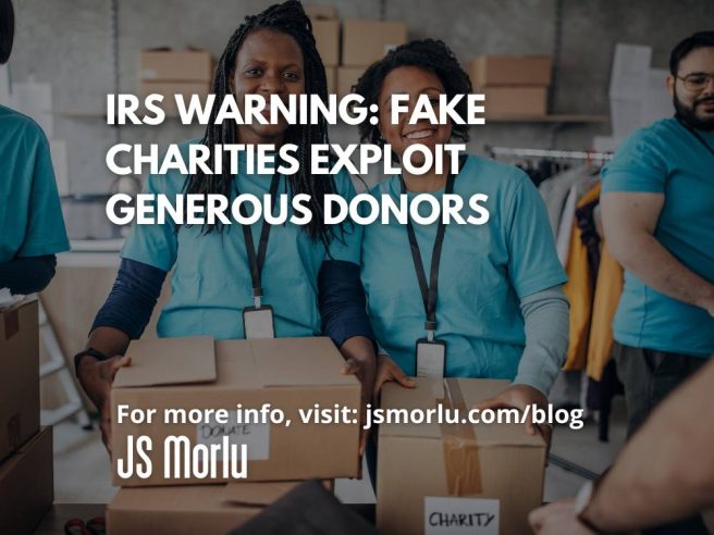 A group of people holding boxes - IRS fake charities