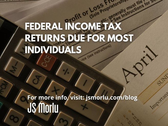 Close-up of tax return documents with calculator and financial paperwork on a desk - Federal Income Tax Returns.