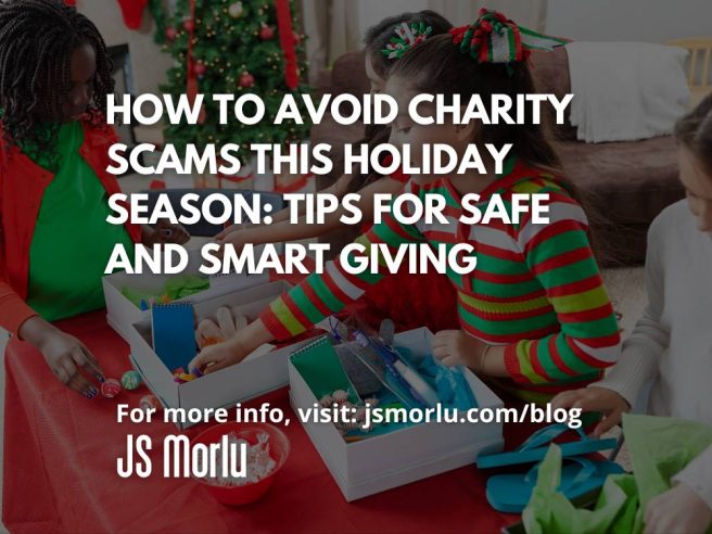 A group of children in a christmas garment - holiday charity scams