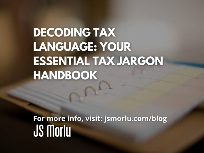 The handbook is open to a page with tax jargon on it.