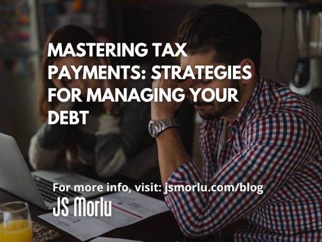 A concerned couple sits in their kitchen, focused on reviewing and managing their bills with a worried expression - Tax Payments