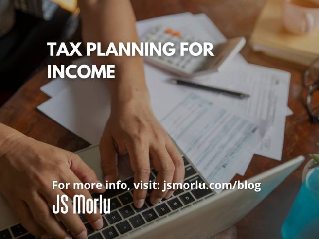 An accountant sits at a desk, using a laptop to calculate the company's annual tax returns and financial data - Tax Planning