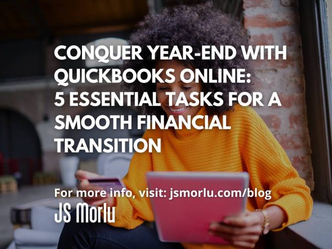 A joyful woman holds an iPad and a credit card, displaying a confident smile that reflects the ease and convenience of managing finances with QuickBooks Online.